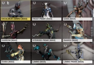 Conta de Warframe quase todos os warframes prime antigos - Outros