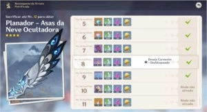 Conta AR 45 - Diluc / Qiqi / Venti e Jean - Genshin Impact