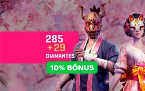 Free Fire - 285 Diamantes + 10% de Bônus