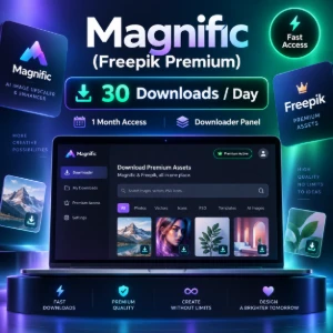 Magnific (Premium+) 1 Month – 30 Daily Downloads - Assinaturas e Premium