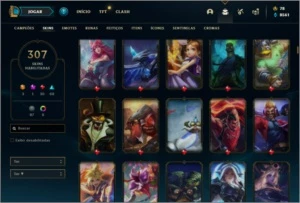 Conta ouro 4 com TODOS os champs e 307 skins + Kayle Juiza - League of Legends LOL
