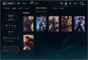 Conta ouro 4 com TODOS os champs e 307 skins + Kayle Juiza - League of Legends LOL