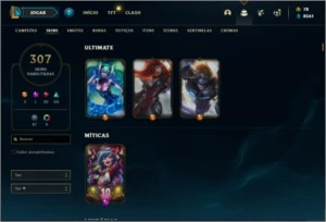 Conta ouro 4 com TODOS os champs e 307 skins + Kayle Juiza - League of Legends LOL
