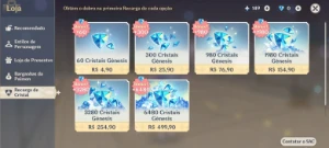 Conta Genshin Impact AR 60 - Full Arcontes + 21 Armas T5