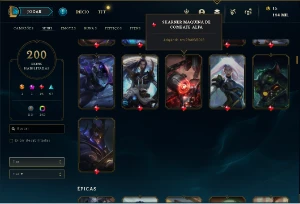 Conta LoL nivel 1118 200 skins incluindo lux elementalista - League of Legends