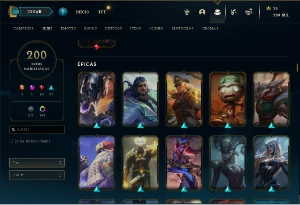 Conta LoL nivel 1118 200 skins incluindo lux elementalista - League of Legends