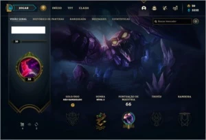 Conta unranked com Corki Ovni, Kayle Juiza e Rammus Rei - League of Legends LOL
