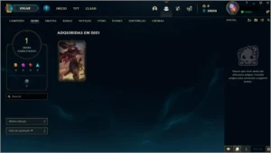CONTA PLATINA 3,  EMAIL NÃO VERIFICADO,  30K ESSENCIA AZUL - League of Legends LOL