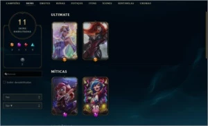 CONTA LOL - 2 SKINS, ULTIMATE 2 LENDÁRIAS+ VALORANT PRATA 3 - League of Legends