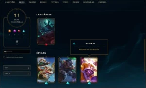 CONTA LOL - 2 SKINS, ULTIMATE 2 LENDÁRIAS+ VALORANT PRATA 3 - League of Legends