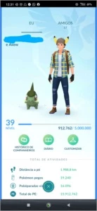Conta Pokemon level 39 - Pokémon