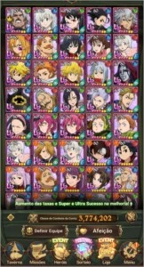 [VENDO] conta TOP 7DS Nanatsu no Taizai no global - Outros