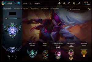 CONTA LOL PLATINA 1 !!!! - League of Legends