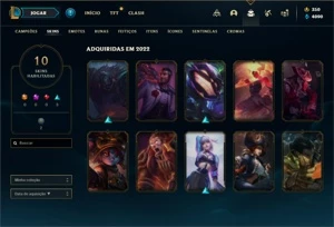 Conta ouro 4 com 31 Champs e 10 Skins + 2 Espolios - League of Legends LOL
