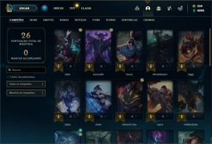 Conta ouro 4 com 31 Champs e 10 Skins + 2 Espolios - League of Legends LOL