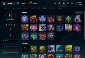 Conta ouro 4 com 31 Champs e 10 Skins + 2 Espolios - League of Legends LOL