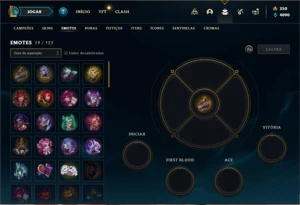 Conta ouro 4 com 31 Champs e 10 Skins + 2 Espolios - League of Legends LOL