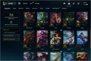 Conta platina 4 Sem email confirmado com 2 skins e 26 champs - League of Legends LOL