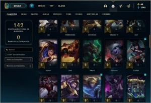Conta ouro 2 com 24 skins e 66 champs - League of Legends LOL