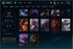 Conta ouro 2 com 24 skins e 66 champs - League of Legends LOL
