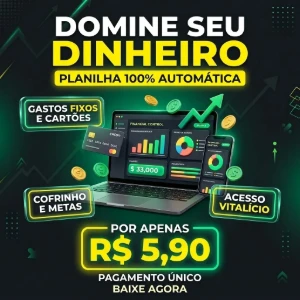 🔥 Planilha De Controle Financeiro 2.0 [100% Automática] | A - Planilhas e Dashboards