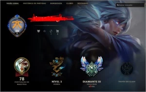 CONTA LEAGUE OF LEGENDS DIAMANTE 3 LOL