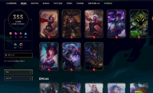 Conta Ouro 4 - 355 SKINS - League of Legends LOL