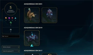 Conta Todos os Campeões - 195 skins - League of Legends LOL