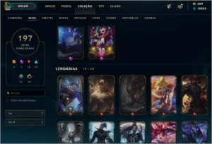Conta lol Plat 3  197 skin - League of Legends