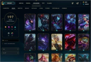 Conta lol Plat 3  197 skin - League of Legends