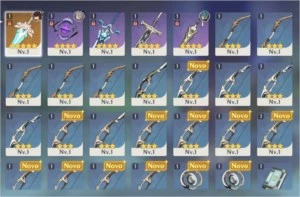 CONTA AR21 + MONA + ARMA 5 ESTRELAS - Genshin Impact