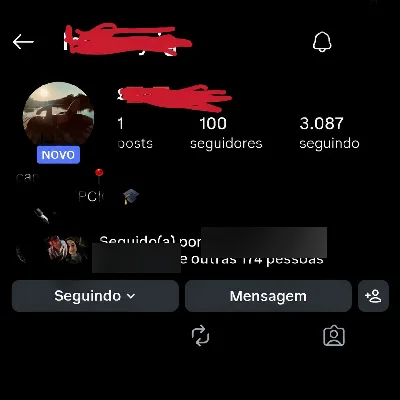 Conta do instagram com 100 seg REAIS BR - Redes Sociais