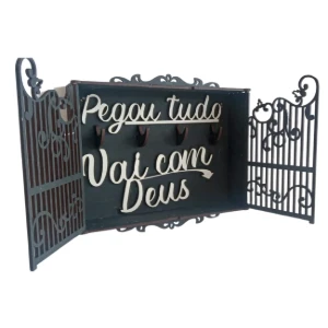 Porta chaves 3D MDF Portão do céu, exclusivo, suporte,... - Artesanato e Personalizados