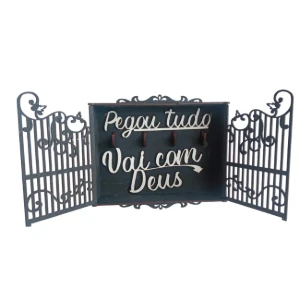 Porta chaves 3D MDF Portão do céu, exclusivo, suporte,... - Artesanato e Personalizados
