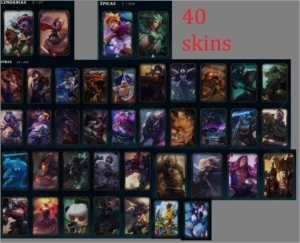 Conta LOL: Plat 2, 96 campeoes, 40 skins, 30 emotes e mais.. - League of Legends