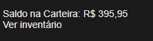 Dinheiro SALDO STEAM Pague 85% do preço