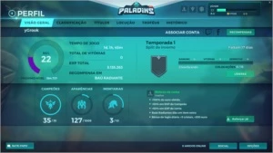 CONTA PALADINS LEVEL 22 - Outros