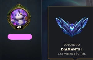 CONTA LOL DIAMANTE 1-EMAIL /TELEFONE NÃO confirmado + SKINS - League of Legends