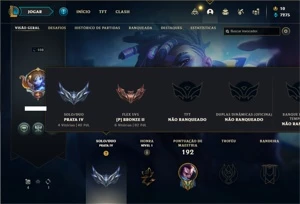 Conta prata 4 com 74 Champs e 31 Skins - League of Legends LOL