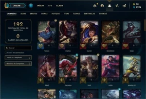Conta prata 4 com 74 Champs e 31 Skins - League of Legends LOL