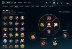 Conta prata 4 com 74 Champs e 31 Skins - League of Legends LOL