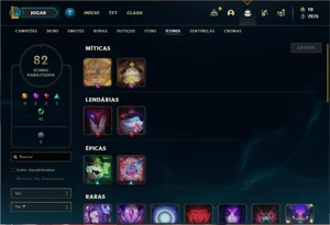 Conta prata 4 com 74 Champs e 31 Skins - League of Legends LOL