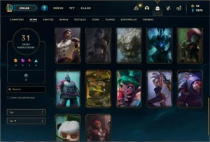 Conta prata 4 com 74 Champs e 31 Skins - League of Legends LOL