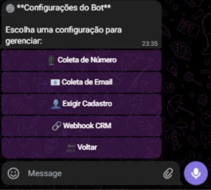Bot Telegram Criador de Fluxo de Mensagem Personalizada - Outros