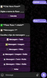 Bot Telegram Criador de Fluxo de Mensagem Personalizada - Outros
