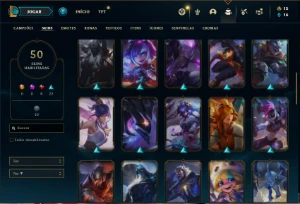 Conta ouro 2 com 91 Champs e 51 Skins + 3 Vitoriosas - League of Legends LOL