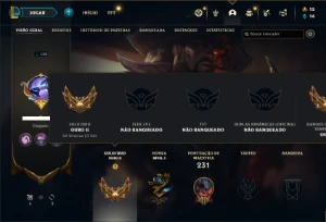 Conta ouro 2 com 91 Champs e 51 Skins + 3 Vitoriosas - League of Legends LOL