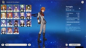 CONTA AR 34 (CHILDE+HARPA+XIAO) - Genshin Impact