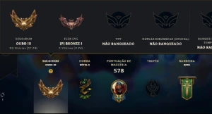 Conta LOL Gold 3 - League of Legends