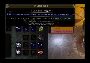 125 Divines Orbs na liga  Settlers of Kalguur Path Of Exile - Outros